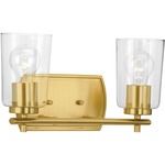 Adley Bathroom Vanity Light - Satin Brass / Clear
