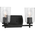 Adley Bathroom Vanity Light - Black / Clear