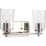 Adley Bathroom Vanity Light - Polished Nickel / Clear