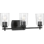 Adley Bathroom Vanity Light - Black / Clear