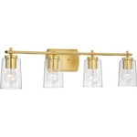 Adley Bathroom Vanity Light - Satin Brass / Clear