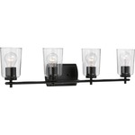 Adley Bathroom Vanity Light - Black / Clear