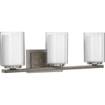 Mast Bathroom Vanity Light - Brushed Nickel / Etched Glass