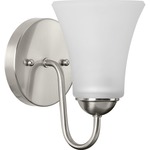 Classic Wall Sconce - Brushed Nickel / Etched Glass