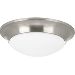 Etched Ceiling Light Fixture - Brushed Nickel / Etched Glass