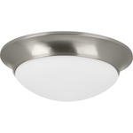 Etched Ceiling Light Fixture - Brushed Nickel / Etched Glass