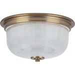 Archie Ceiling Light Fixture - Vintage Brass / Prismatic Cross Pattern