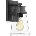 Greene Ridge Outdoor Wall Sconce - Black / Clear