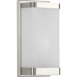 Linen Glass Sconce - Brushed Nickel / Etched Glass