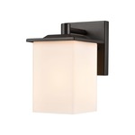 Broad Street Outdoor Wall Sconce - Black / White Glass
