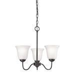 Conway Township Chandelier - Oil Rubbed Bronze / White Glass