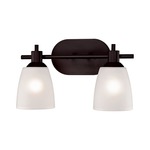 Jackson Bathroom Vanity Light - Oil Rubbed Bronze / White