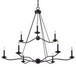 Sawyer Two Tier Chandelier - Forged Iron