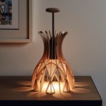 Domita Table Lamp - Brown / Natural Wood