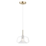 Deuce Pendant - Satin Brass / Clear