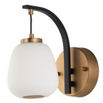 Soji Wall Sconce - Black / Gold / Satin White