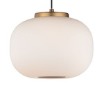 Soji Large Pendant - Black / Gold / Satin White