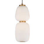 Soji Tier Pendant - Black / Gold / Satin White