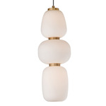 Soji Tier Pendant - Black / Gold / Satin White