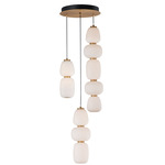 Soji Multi Light Pendant - Black / Gold / Satin White