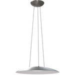 Aero Pendant - Satin Nickel / White