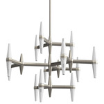 Prism Multi Tier Chandelier - Satin Nickel / Frosted