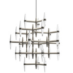 Prism Multi Tier Chandelier - Satin Nickel / Frosted