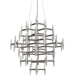 Prism Multi Tier Chandelier - Satin Nickel / Frosted