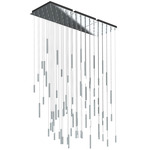 Steelos Modular Linear Multi-Light Suspension - Polished Chrome / Frosted
