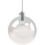 Glass Sphere Multiport Pendant - Polished Chrome / Clear