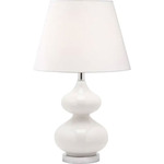 Transitional Table Lamp - Polished Chrome / White