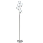 Budding Branch Floor Lamp - Satin Chrome