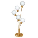 Budding Branch Table Lamp - Aged Brass / White