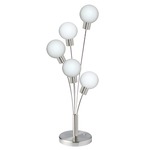 Budding Branch Table Lamp - Satin Chrome / White