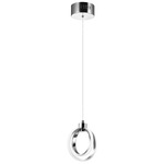 Perpendicular Ring Pendant - Polished Chrome
