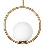 Adrienna Pendant - Aged Brass / White