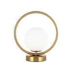 Adrienna Table Lamp - Aged Brass / White