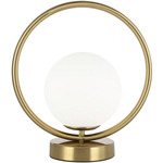 Adrienna Table Lamp - Aged Brass / White