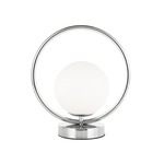 Adrienna Table Lamp - Polished Chrome / White