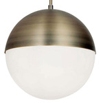 Dayana Pendant - Antique Brass / Opal White