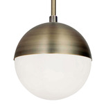 Dayana Pendant - Antique Brass / White