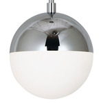 Dayana Pendant - Polished Chrome / White