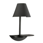 Shelf Plug-In Wall Sconce - Black