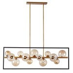 Glasgow Circumscribed 13 Light Linear Pendant - Vintage Bronze