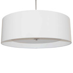 Helena Pendant - Polished Chrome / White / White