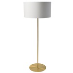 Drum Floor Lamp - White / Vintage Brass