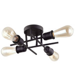 Nebraska Semi Flush Ceiling Light - Espresso