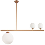 Orion Linear Pendant - Gold / White