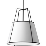Trapezoid Pendant - Matte Black / White