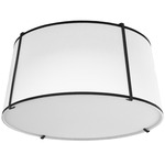 Trapezoid Flush Mount - Matte Black / White